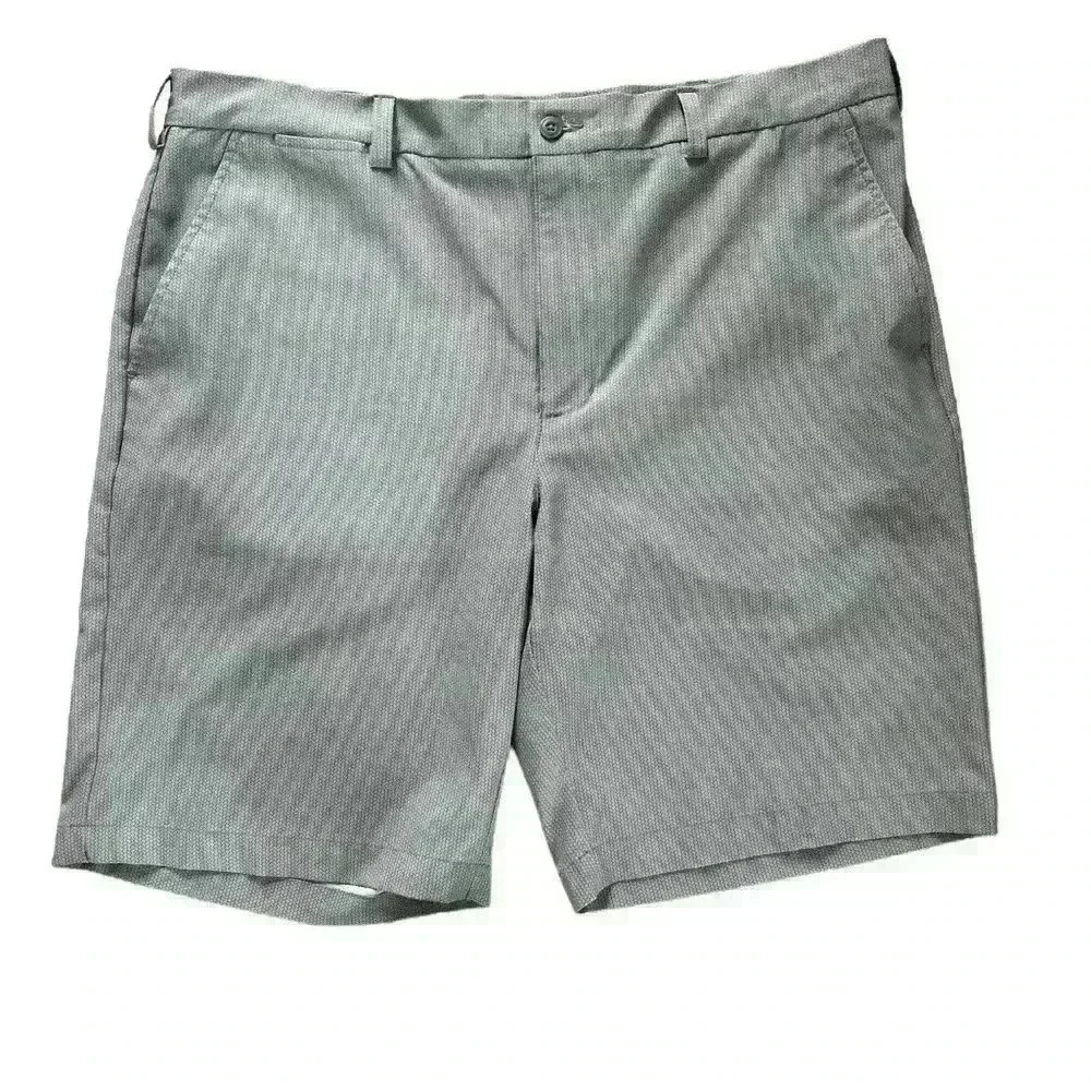 PGA Tour Men’s Golf Shorts Gray Herringbone Pattern Size 38